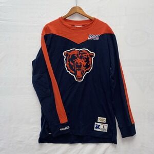 Chicago Bears Shirt Jersey Men's L Large Blue  Mitchell & Ness 1920 NFL Football